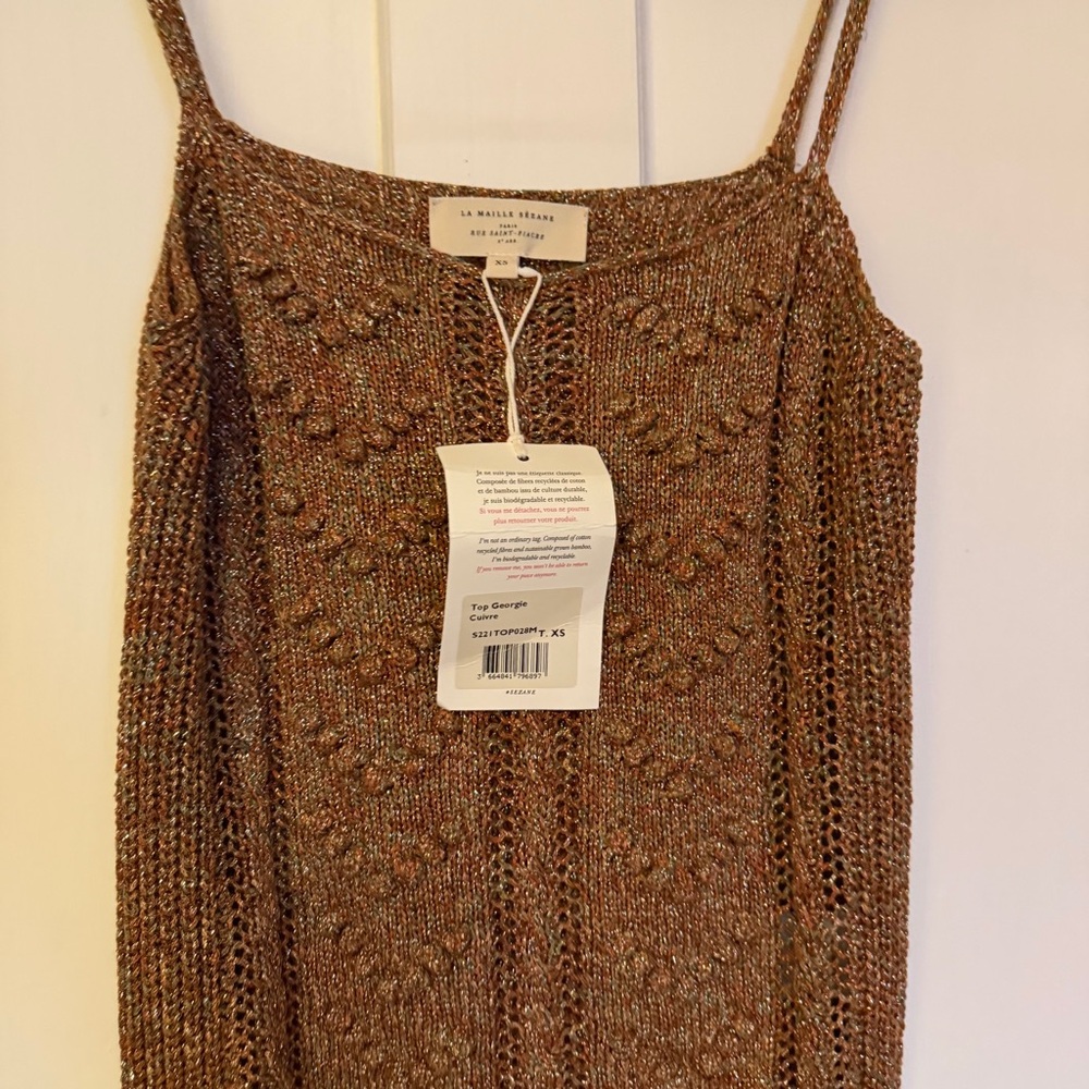 Sezane Brown Knit Sweater